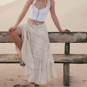 FP Simply Smitten Maxi Skirt - Tea